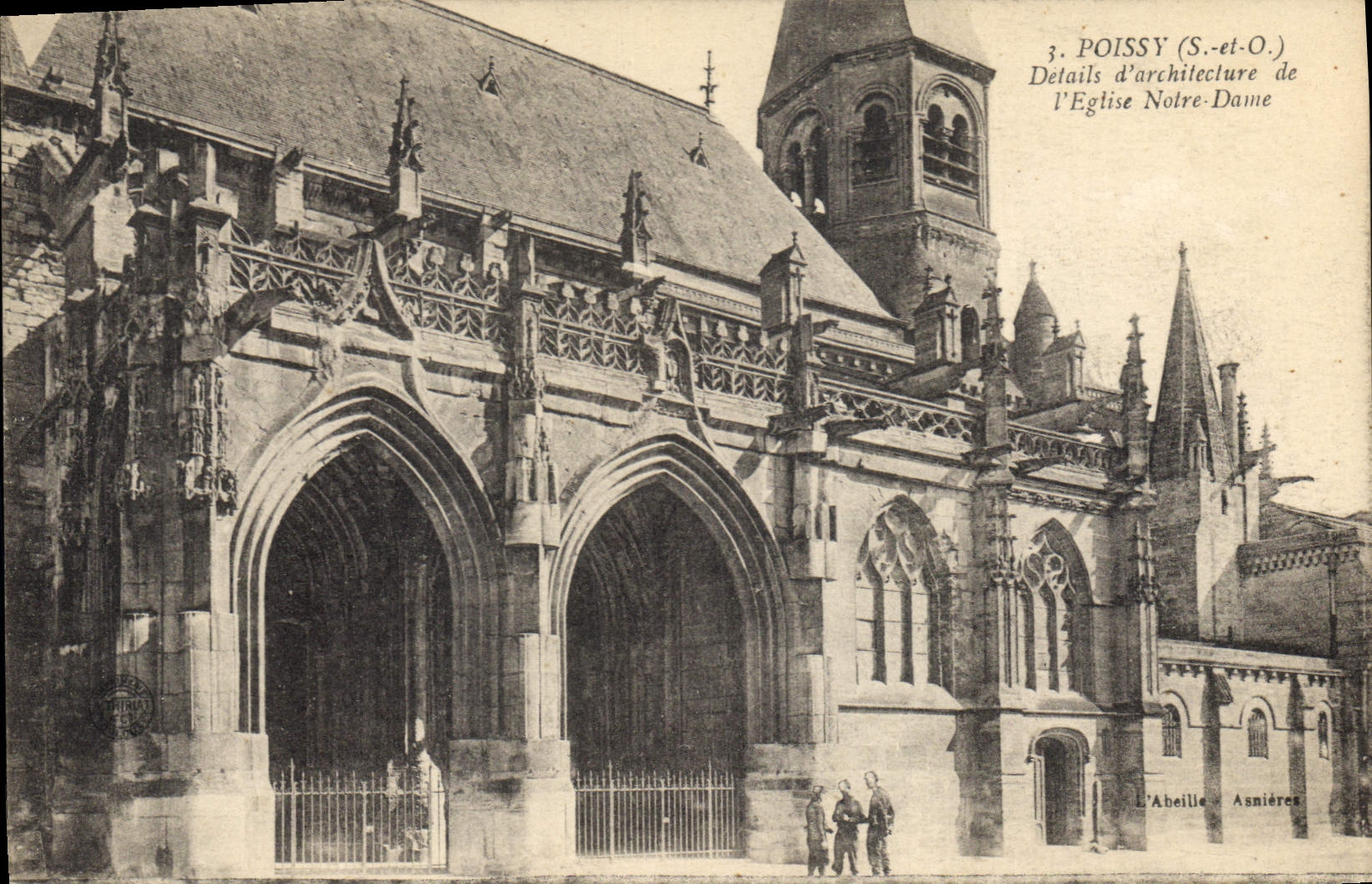 CPA Poissy S et O Details d'architecture de l'Eglise Notre Dame