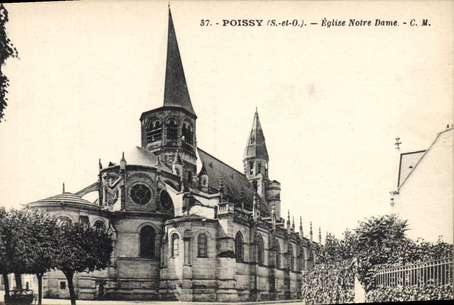 CPA Poissy S et O Eglise Notre Dame 