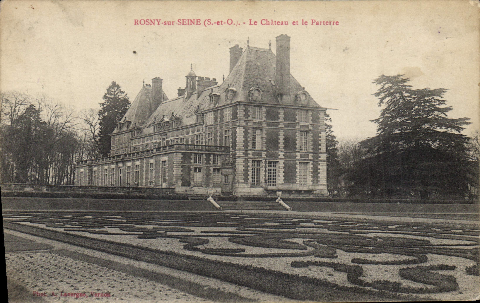 CPA Rosny sur Seine S et O Le Chateau et le Parterre