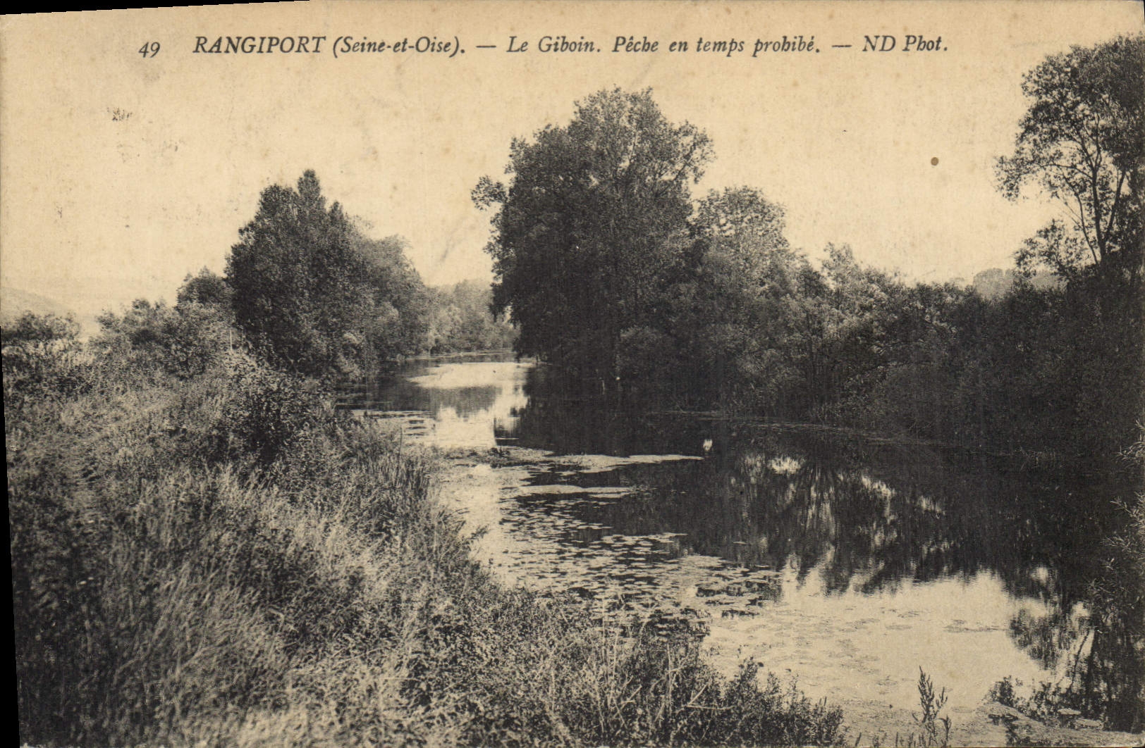 CPA Rangiport Seine et Oise Le Giboin Peche en temps probibe