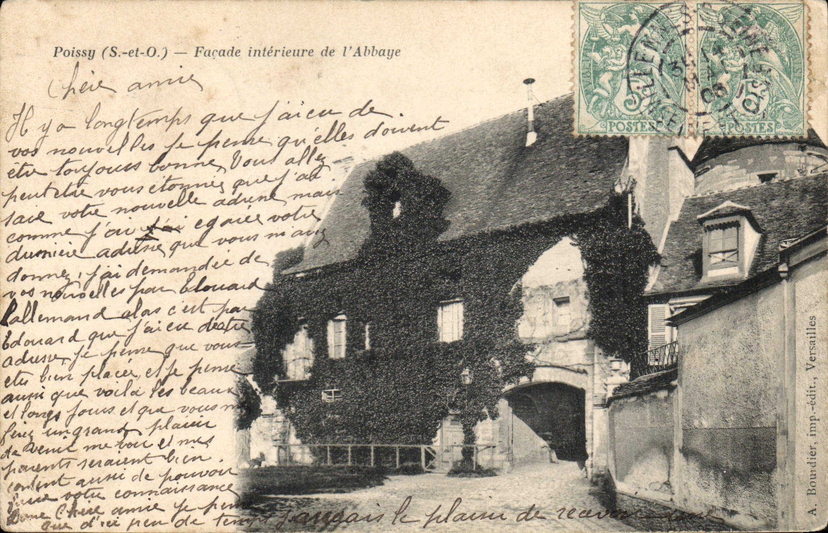 CPA Poissy S et O Facade Interieure de l'Abbaye