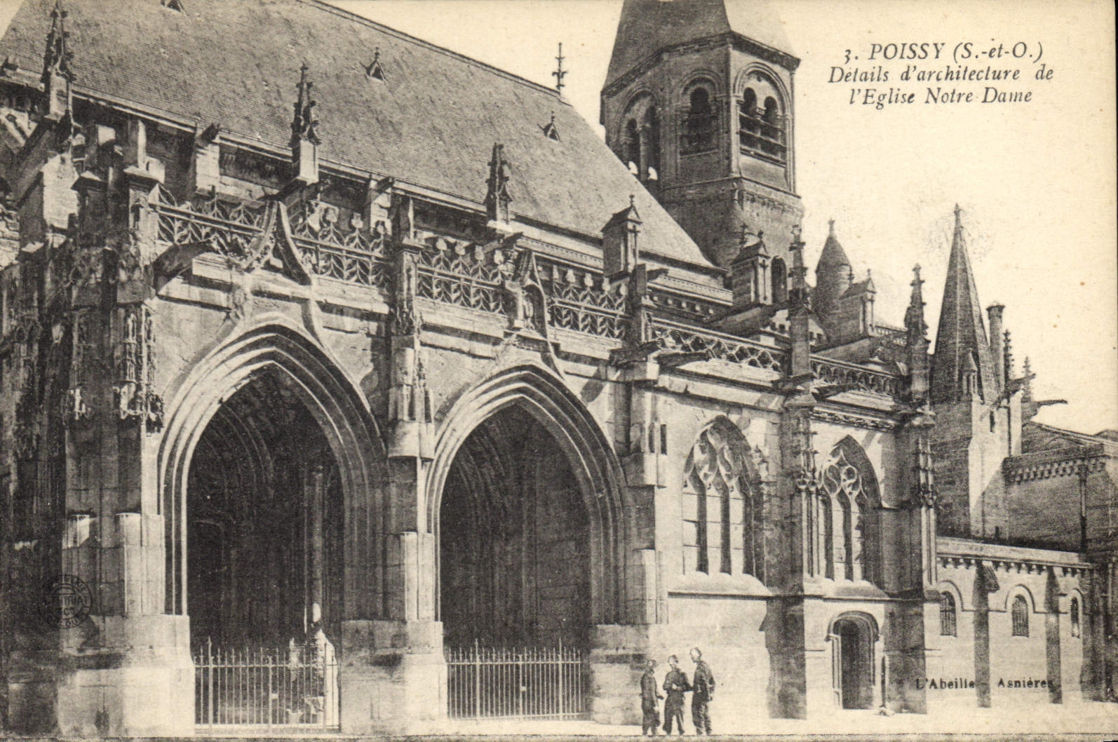 CPA Poissy S et O Details d'architecture de l'Eglise Notre Dame