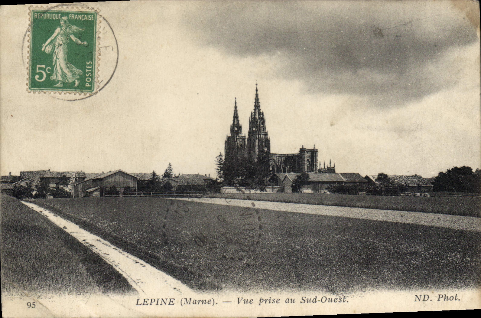 CPA Lepine Marne Vue prise au sud Ouest 