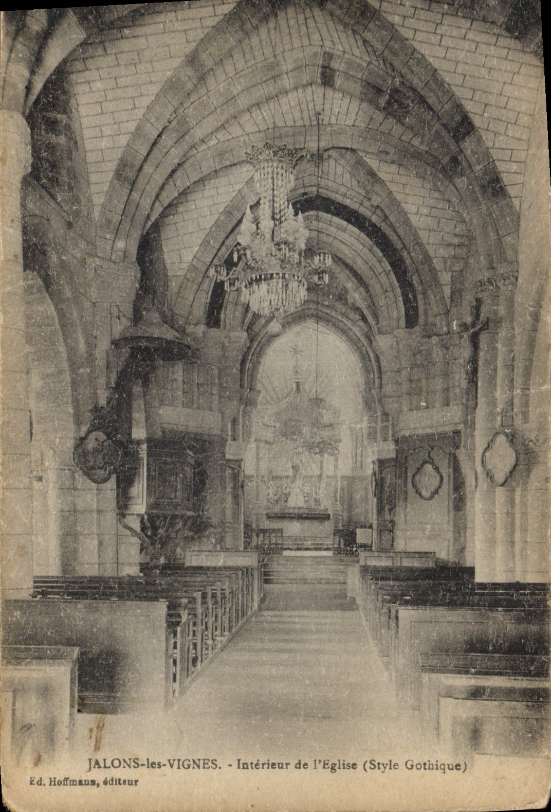 CPA Jalons les Vignes Interieur de l'Eglise 