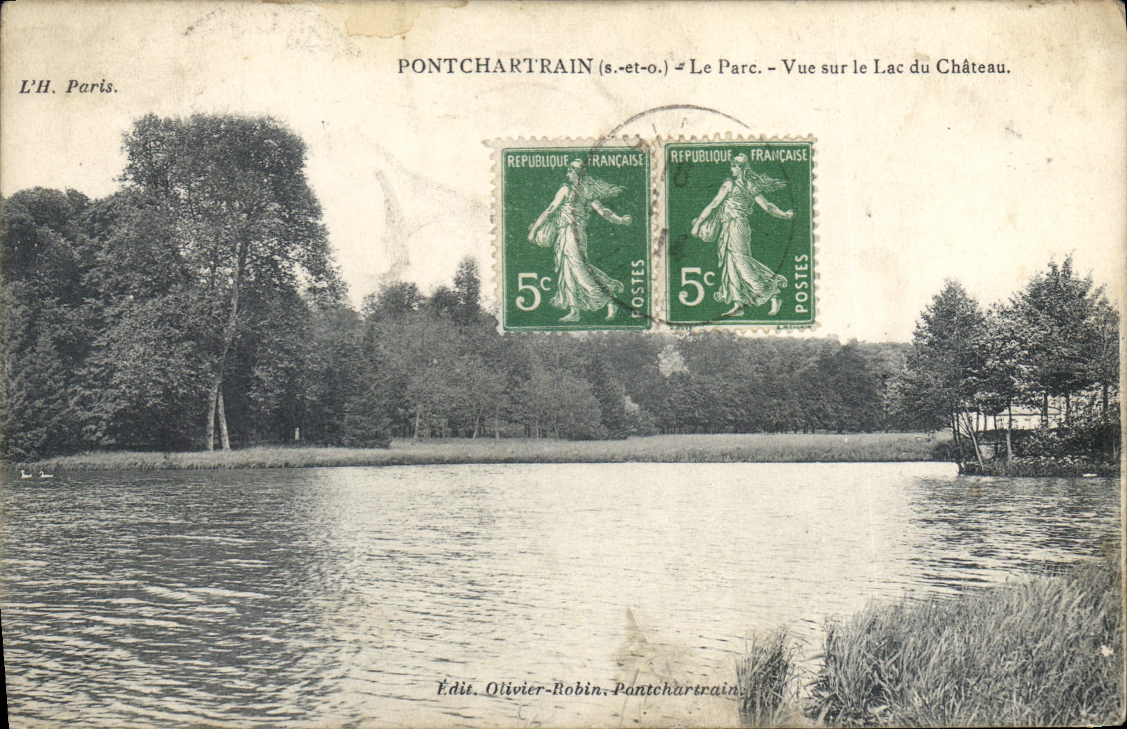 CPA Pontchartrain s et o Le Parc sur sur le Lac du Chateau