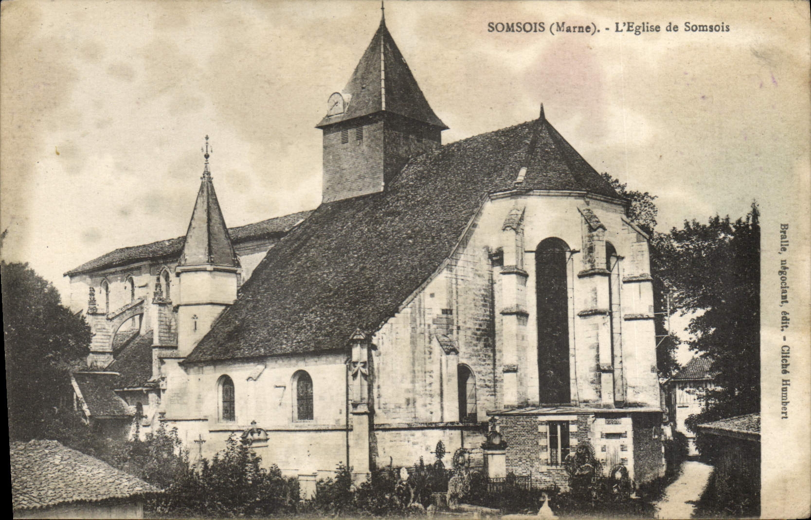 CPA Somsois Marne L'Eglise de Somsois 