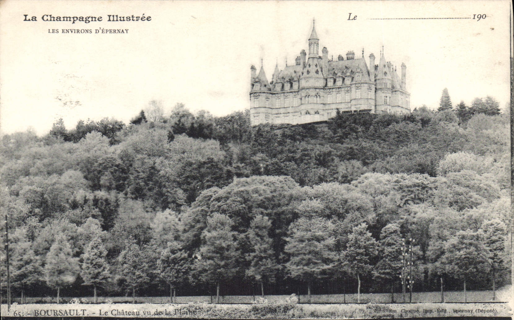 CPA Boursault Le Chateau vue de la Plage