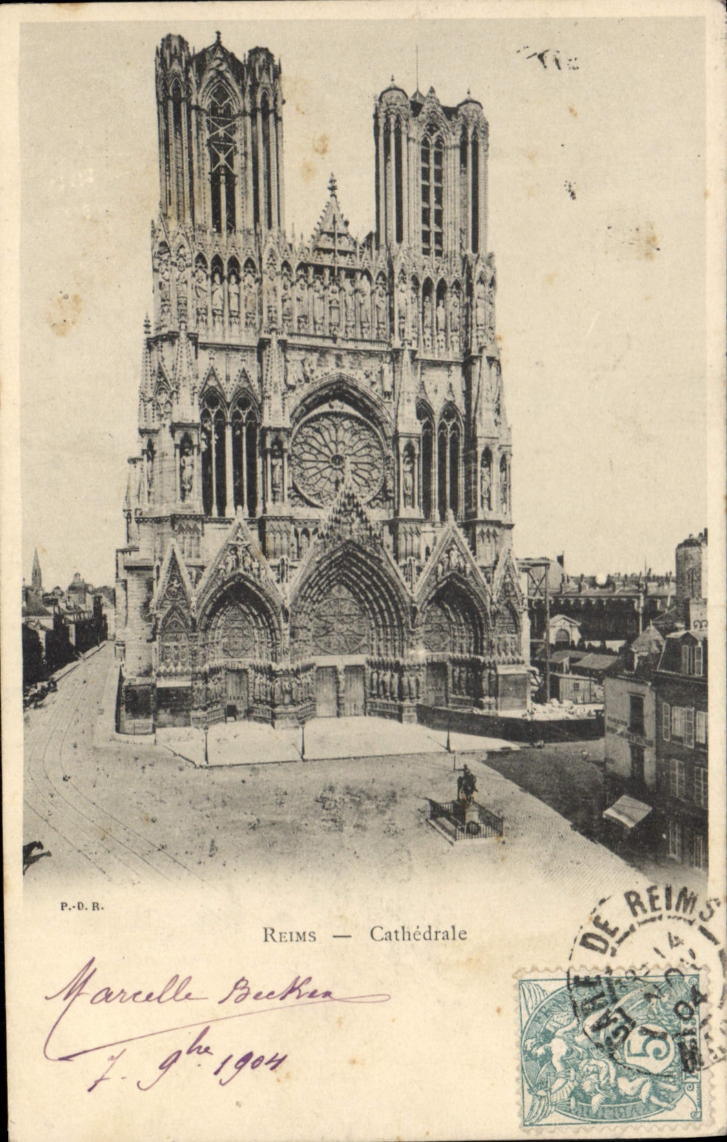 CPA Reims Cathedrale 