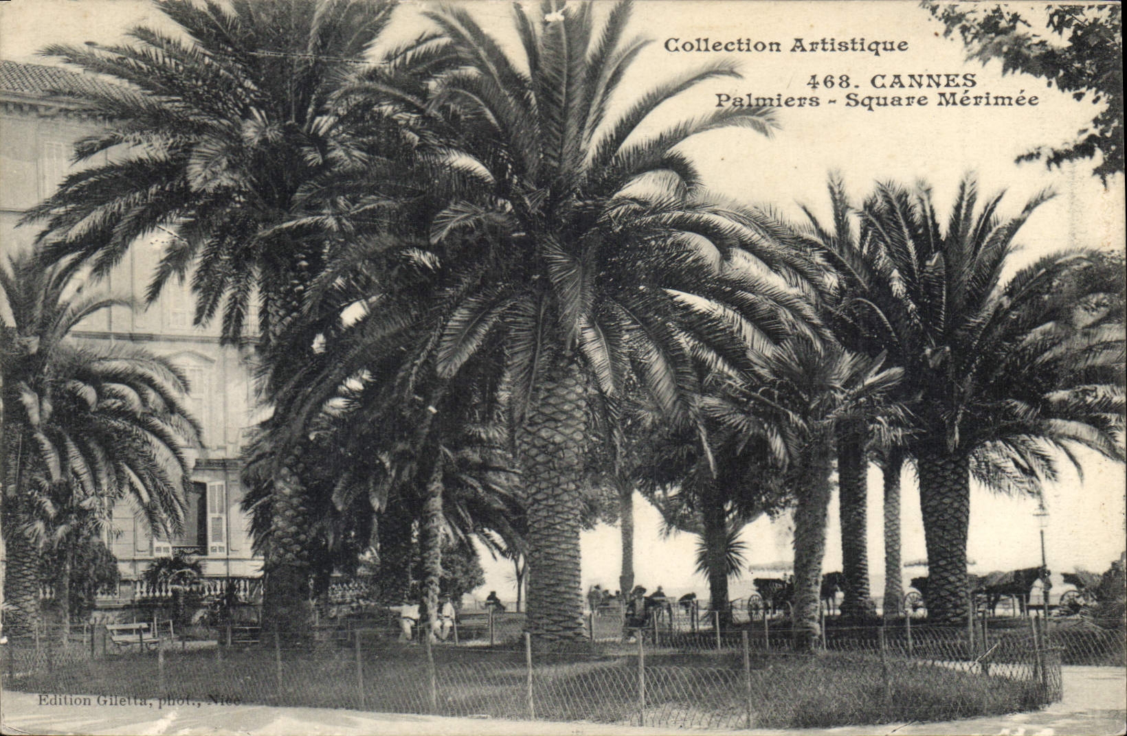 CPA Cannes Palmiers Square Merimee 
