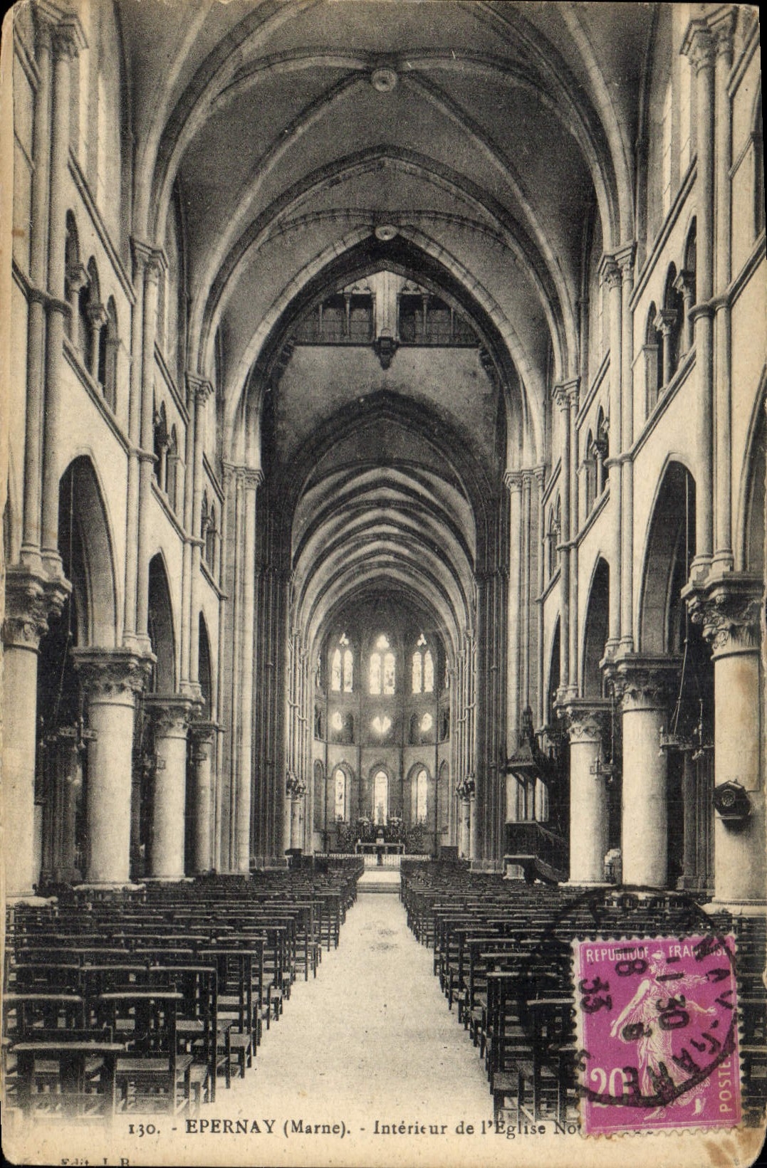 CPA Epernay Marne Interieur de l'Eglise 