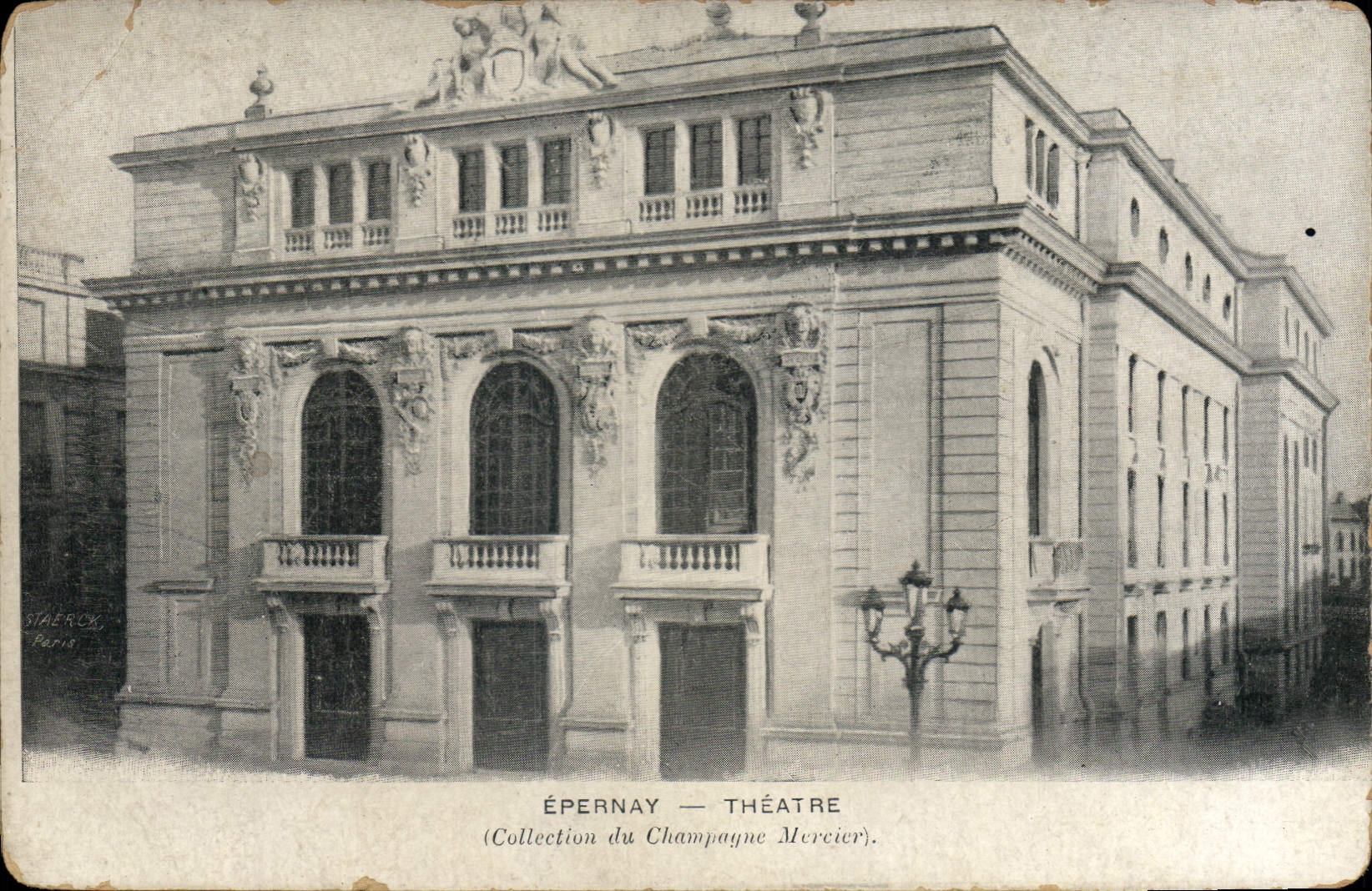 CPA Epernay Theatre Collection du Champagne Mercier 