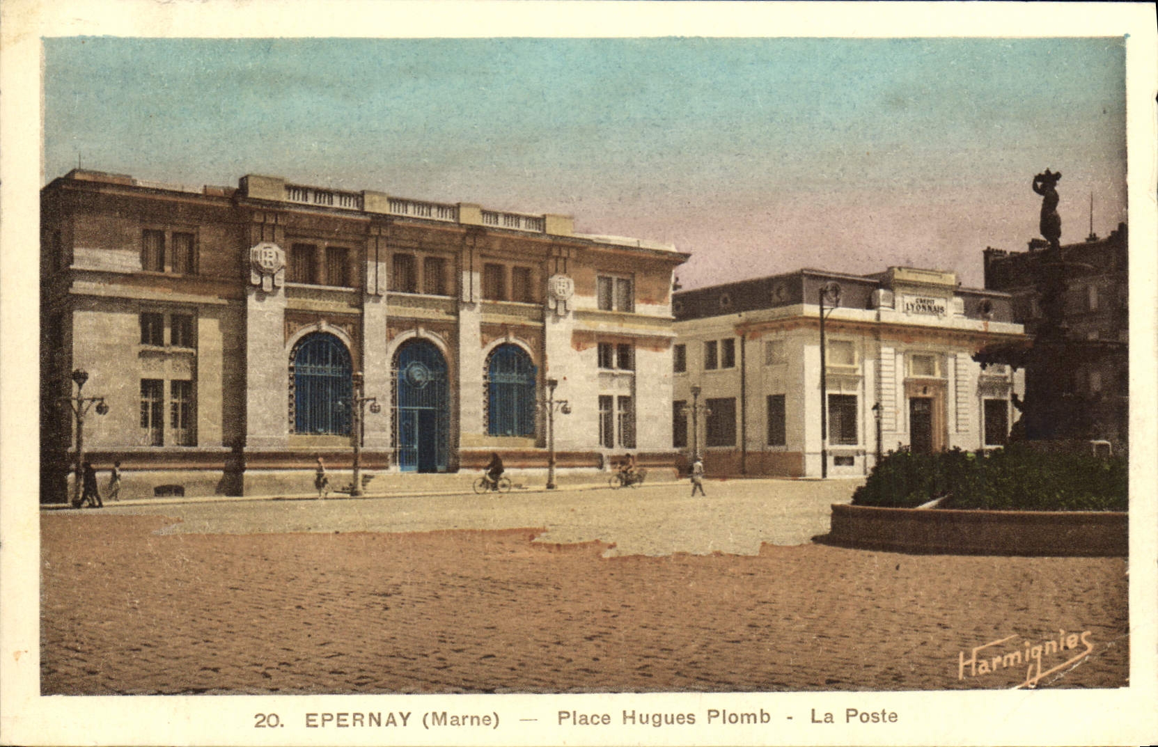 CPA Epernay Marne Place Hugues Plomb La Poste 