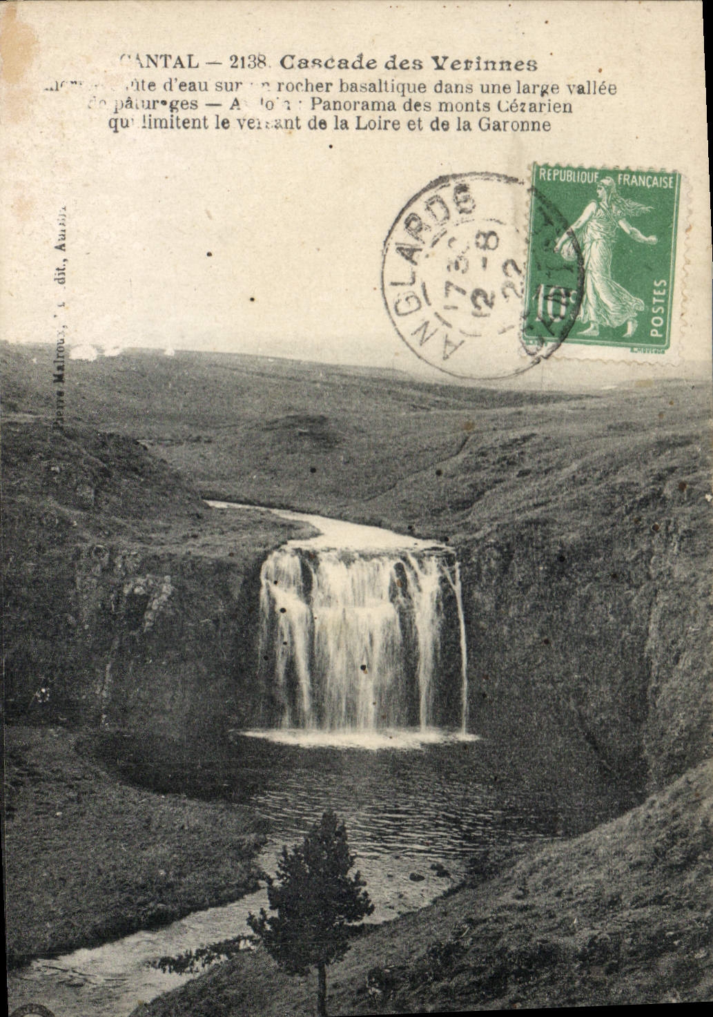 CPA Cantal Cascade des Verinnes