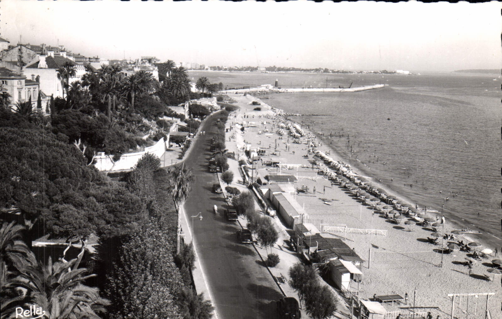 CPA La Cote d'Azur Cannes La Plage et midi