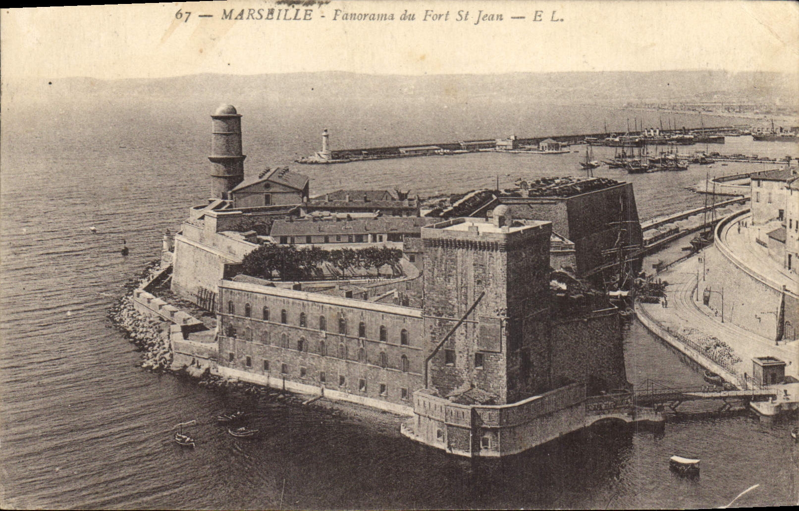 CPA Marseille Panorama du Fort St Jean 