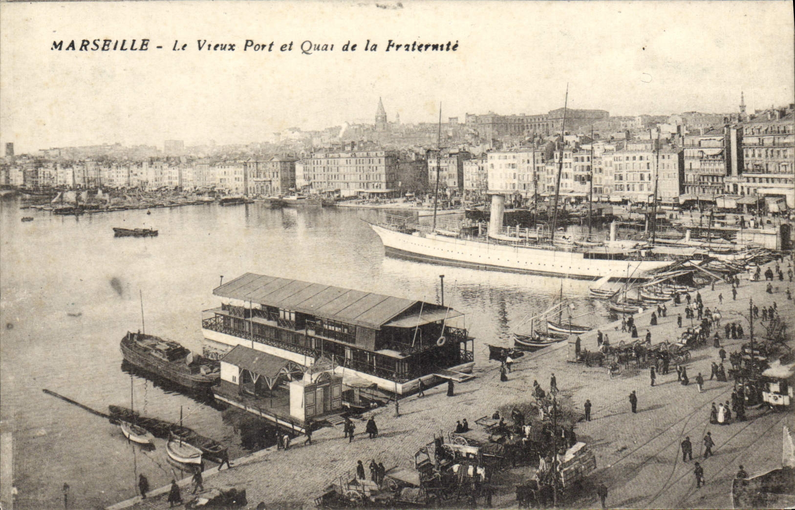 CPA Marseille Le Vieux Port et Quai de la Fraternite