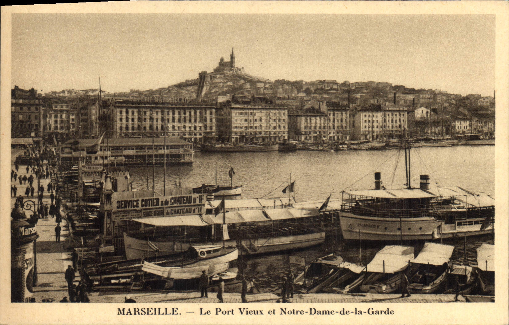 CPA Marseille Le Port et Notre Dame de la Garde 