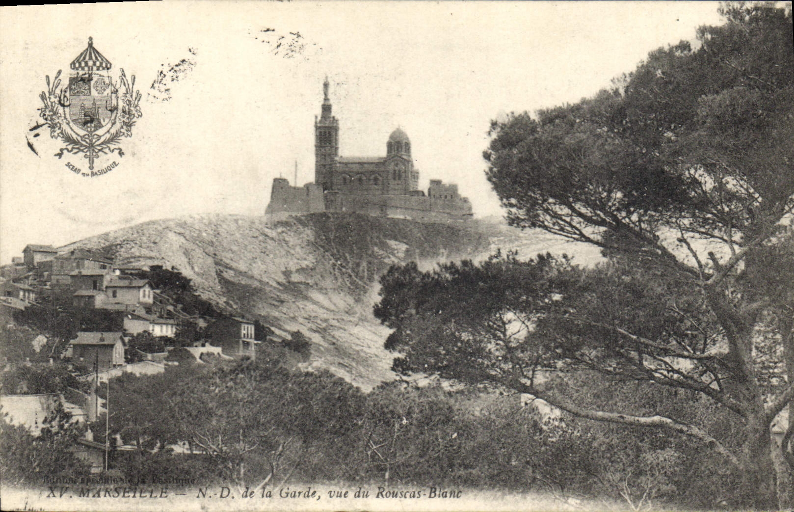 CPA Marseille ND De la Garde vue du Rouscas Blanc 