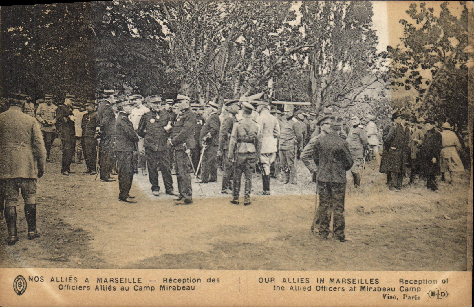 CPA Nos Allies a Marseille Reception des Officiers Allies au Camp Mirabeau 