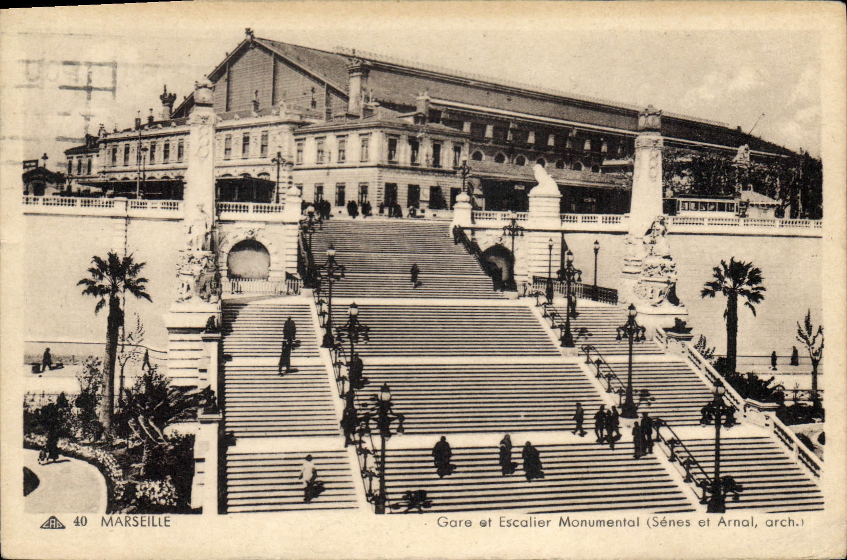 CPA Marseille Gore et Escalier Monumental Senes et Arnal 