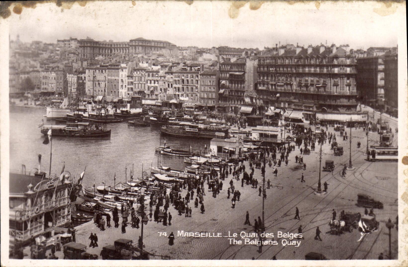 CPA Marseille Le Quai des Belges 