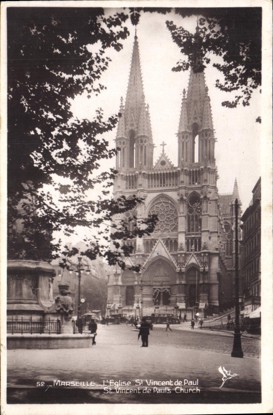 CPA Marseille L'Eglise St Vincent de Paul 