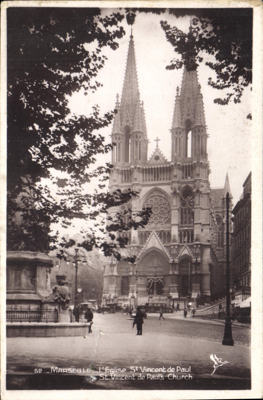 CPA Marseille L'Eglise St Vincent de Paul 