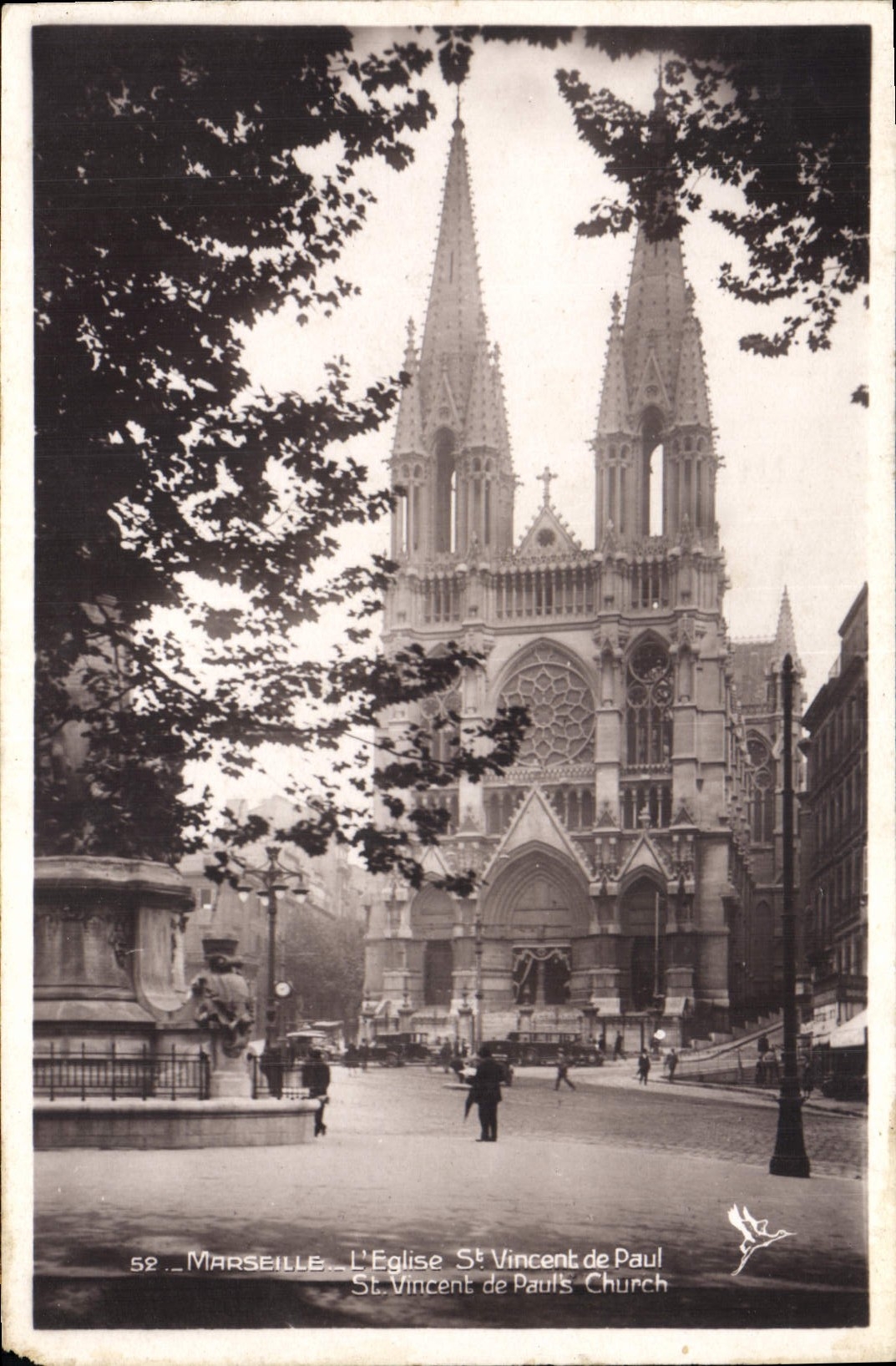 CPA Marseille L'Eglise St Vincent de Paul 