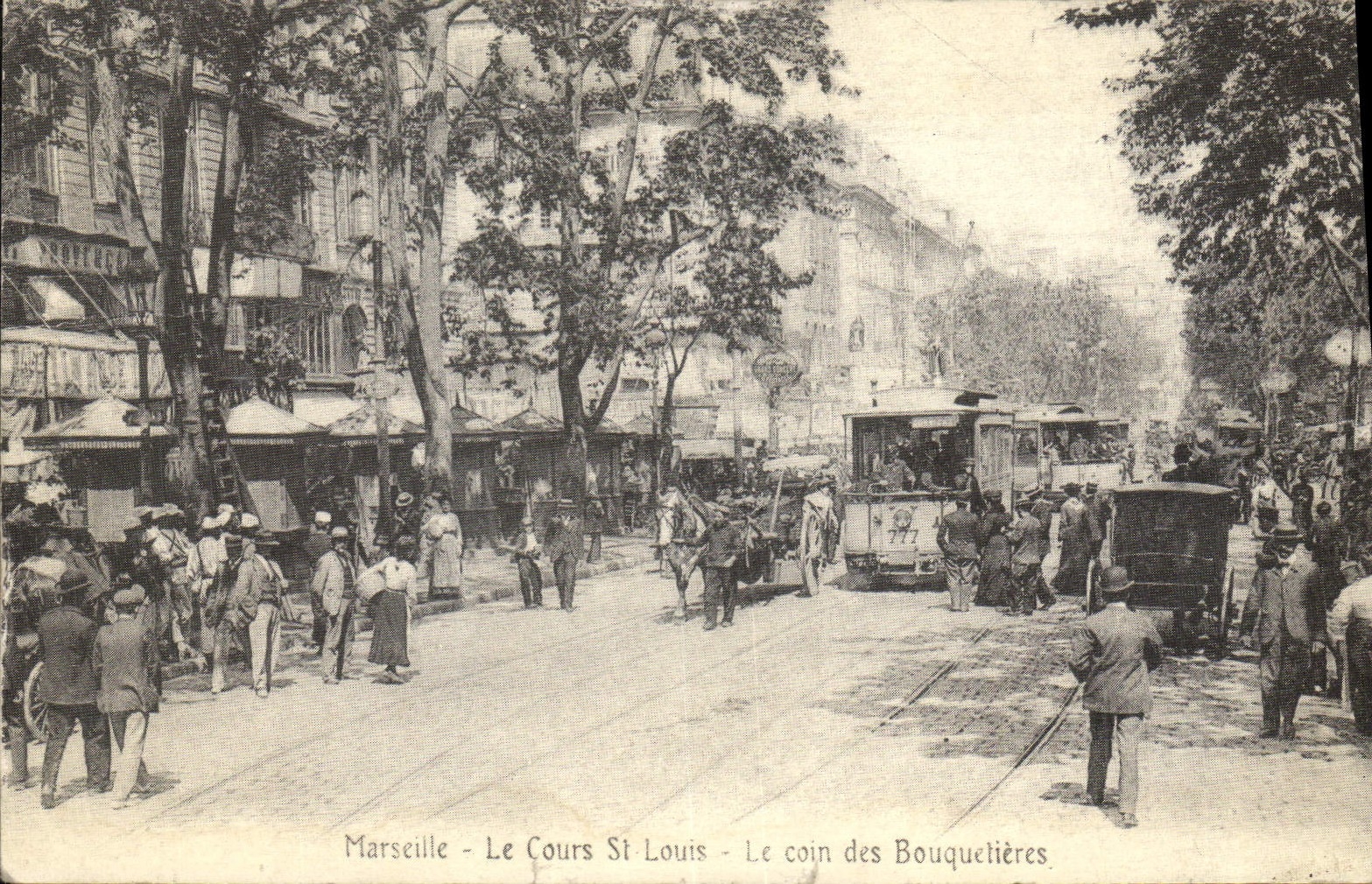 CPA Marseille Le Cours St Louis  Tramways