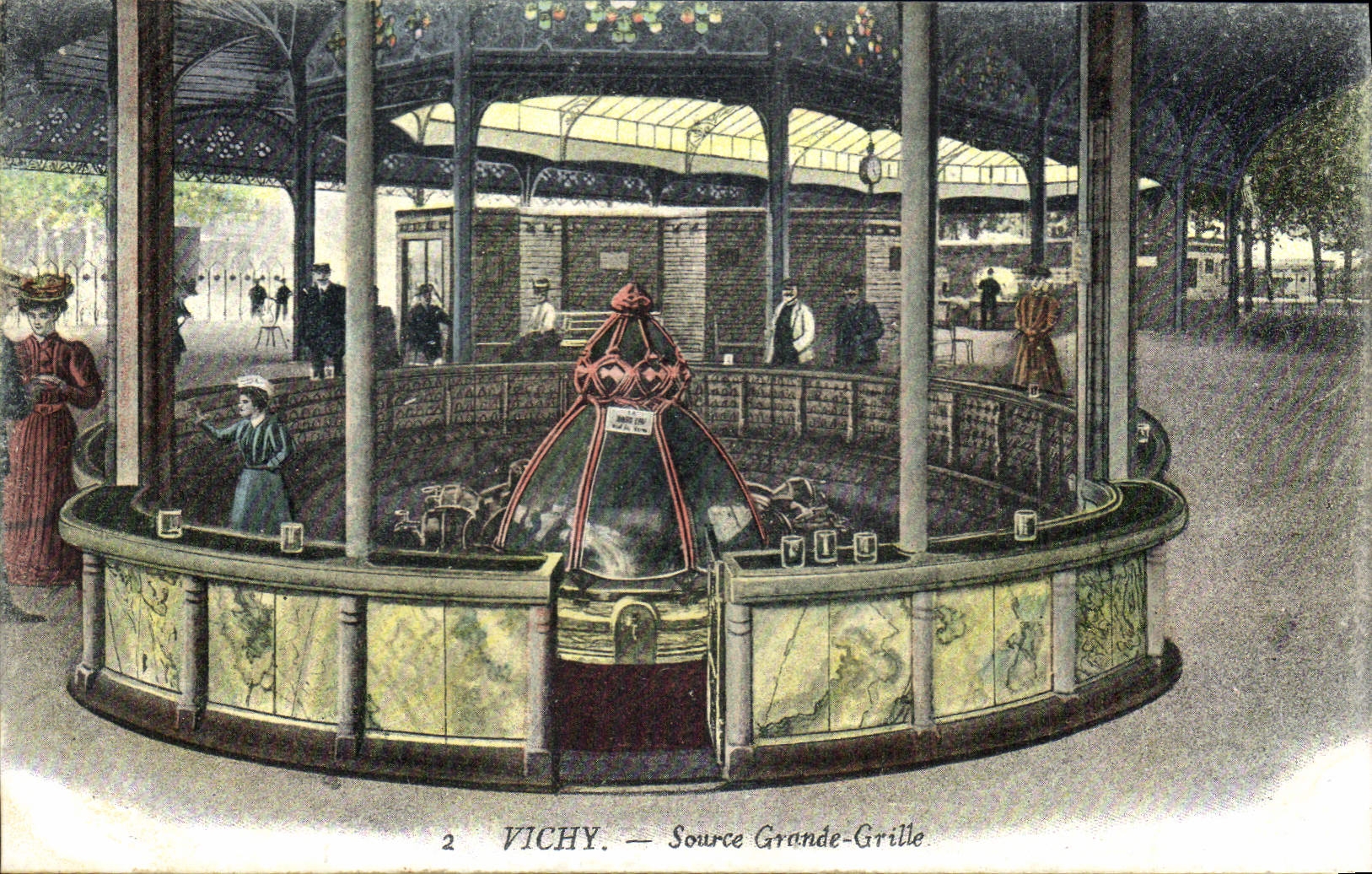 CPA Vichy Source Grande Grille 