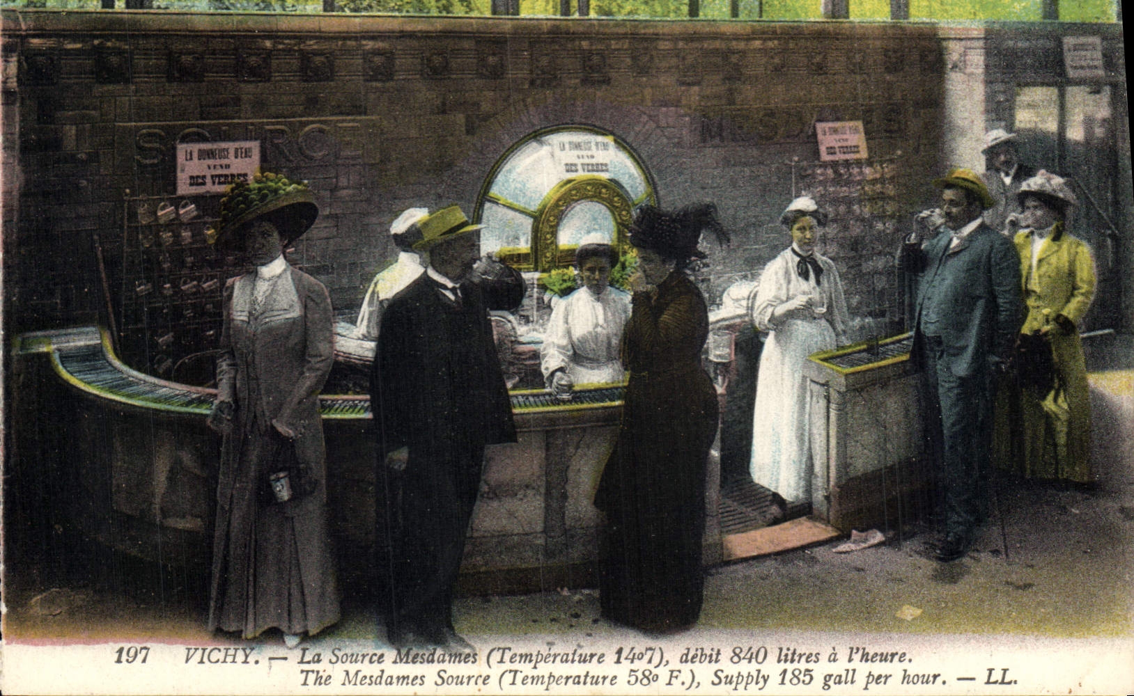 CPA Vichy La Source Mesdasmes Temperature 14 7 