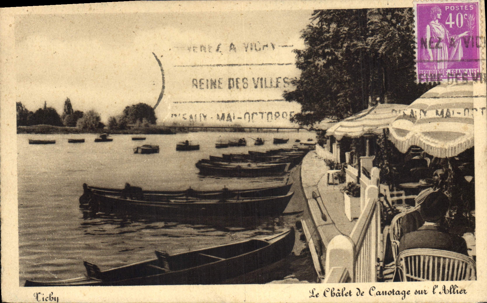 CPA Vichy Le Chalet de Canotage sur l'Abllier 