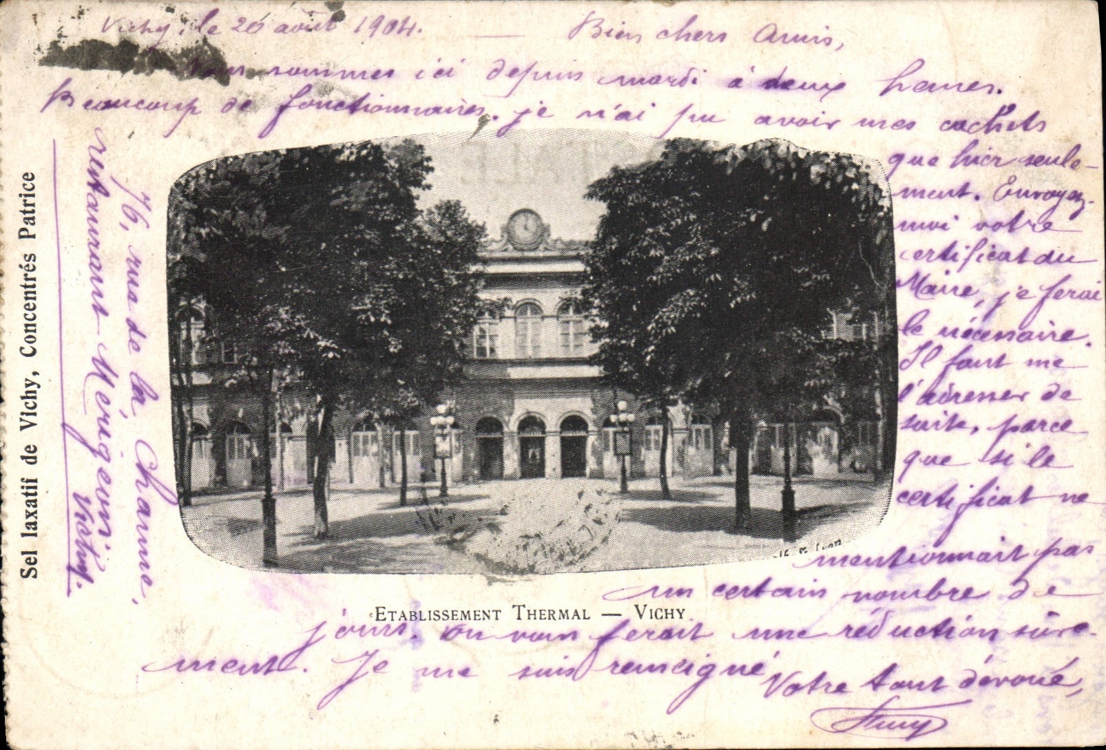 CPA Etablissement Thermal Vichy 