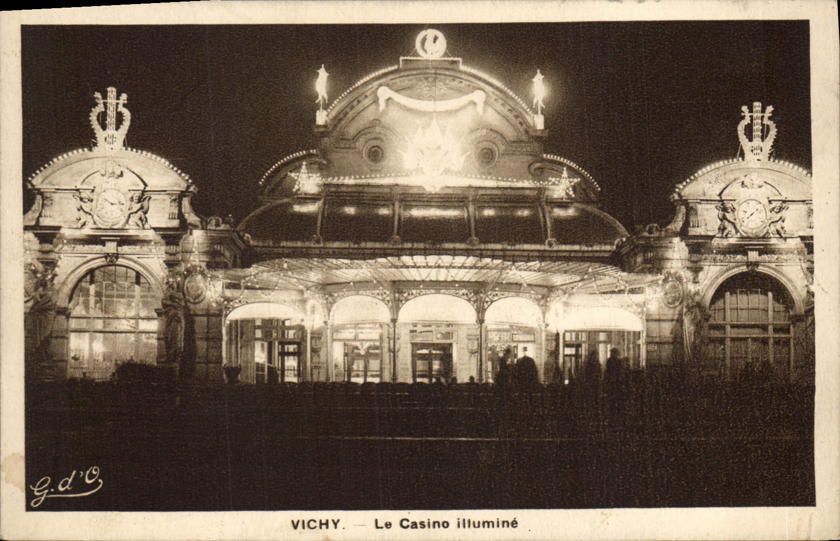 CPA Vichy Le Casino illumine 
