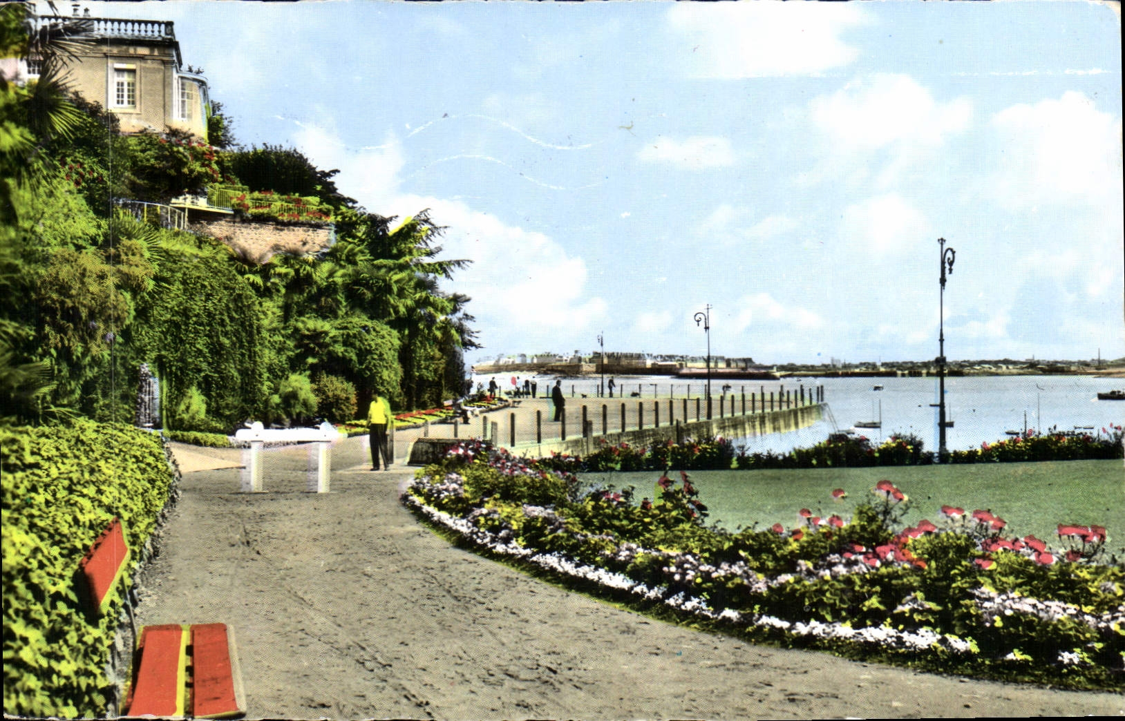 CPA Dinard Promenade au Clair de Lune 