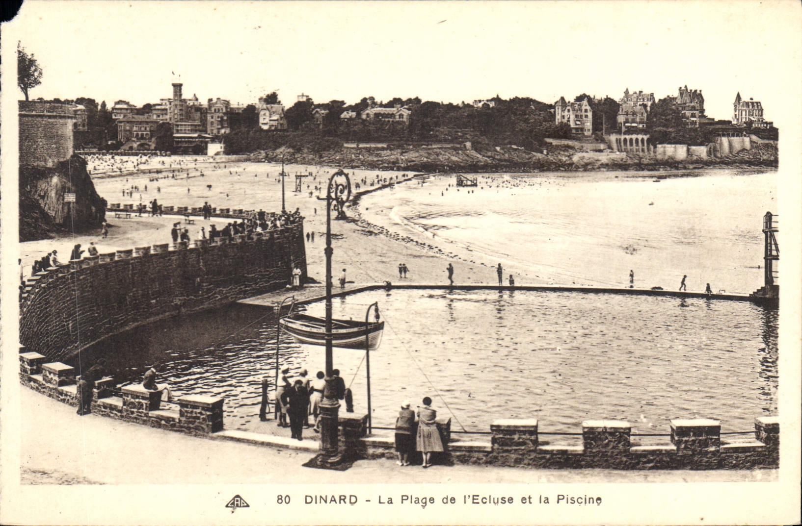 CPA Dinard La Plage de l'Ecluse et la Piscine