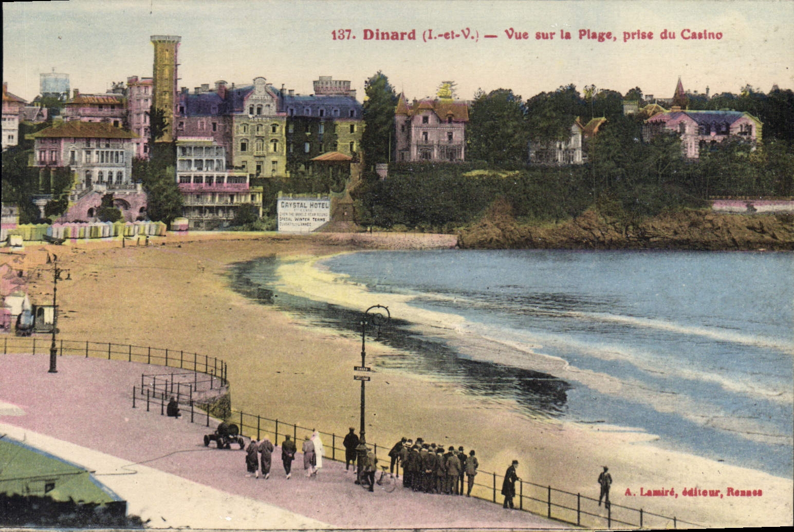 CPA Dinard I et V Vue sur la Plage prise du Casino