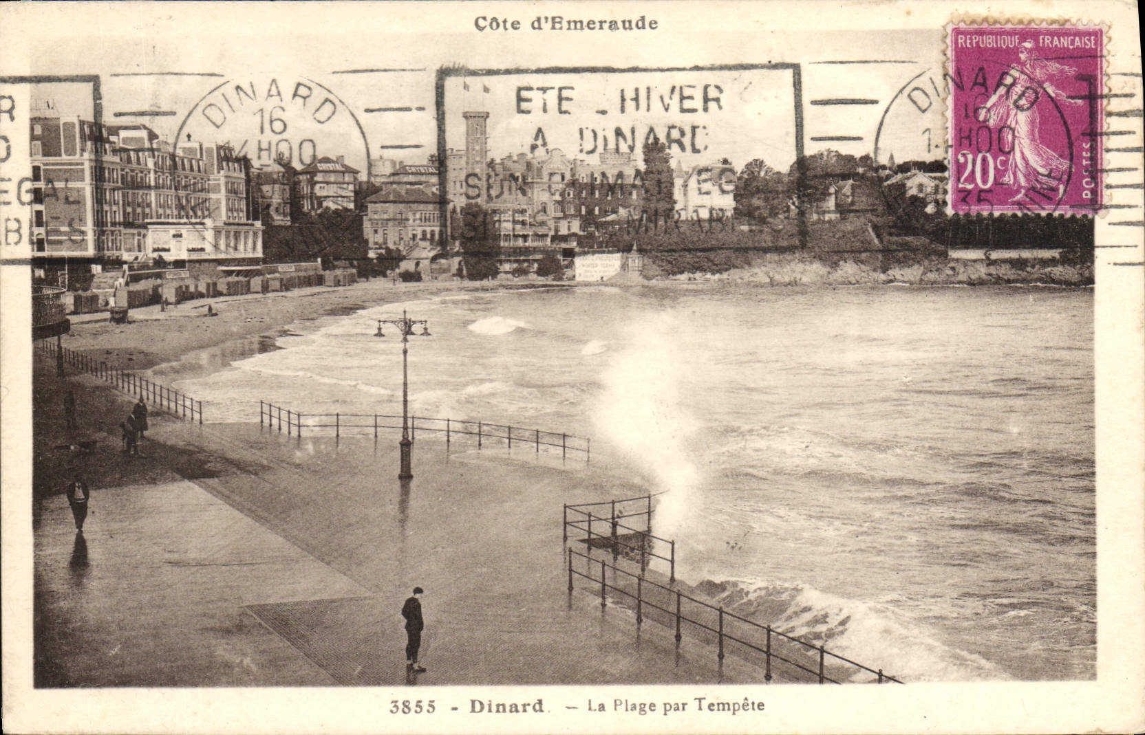 CPA Dinard La Plage par Tempete 