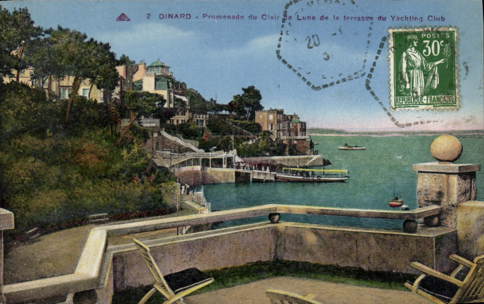 CPA Dinard Promenade du Clair de Lune 