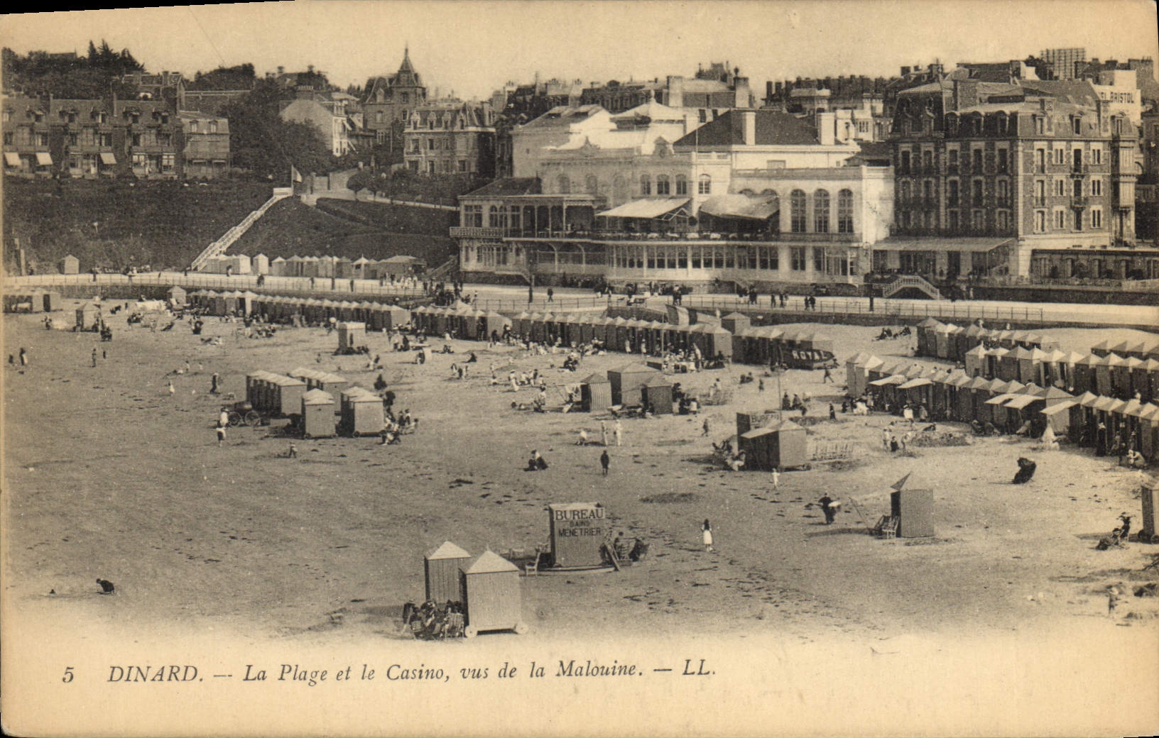 CPA Dinard La Plage et le Casino vus de la Malouine 