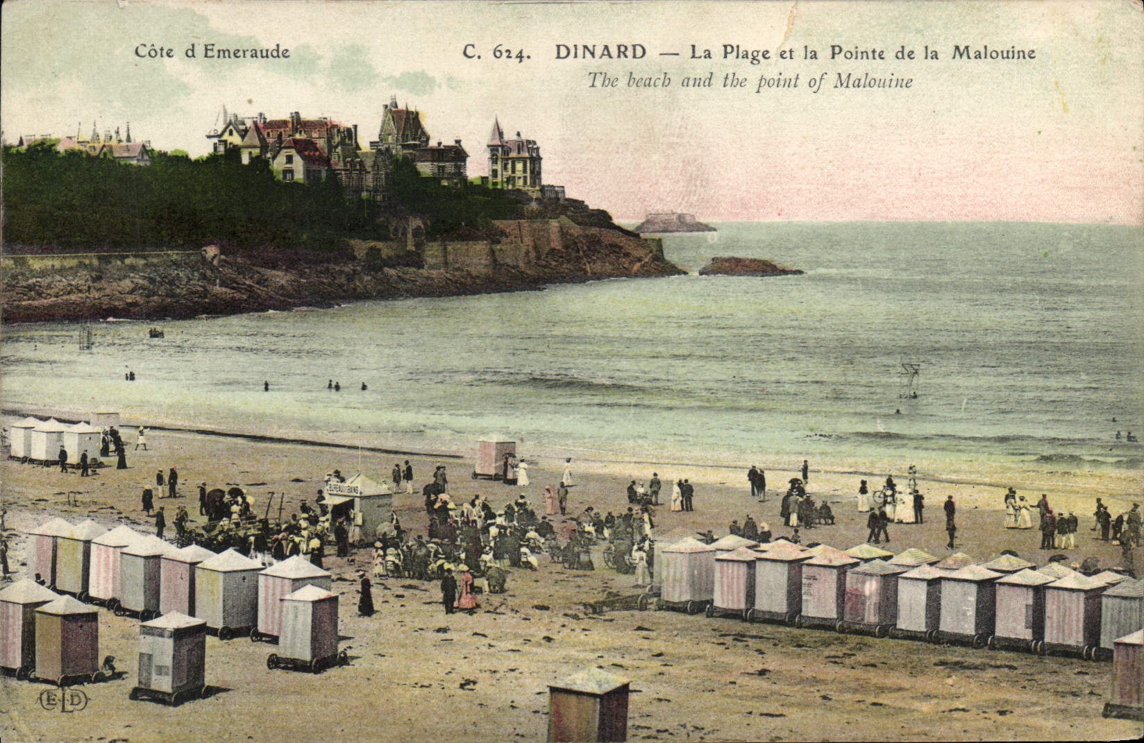 CPA Dinard La Plage et la Pointe de la Malouine 