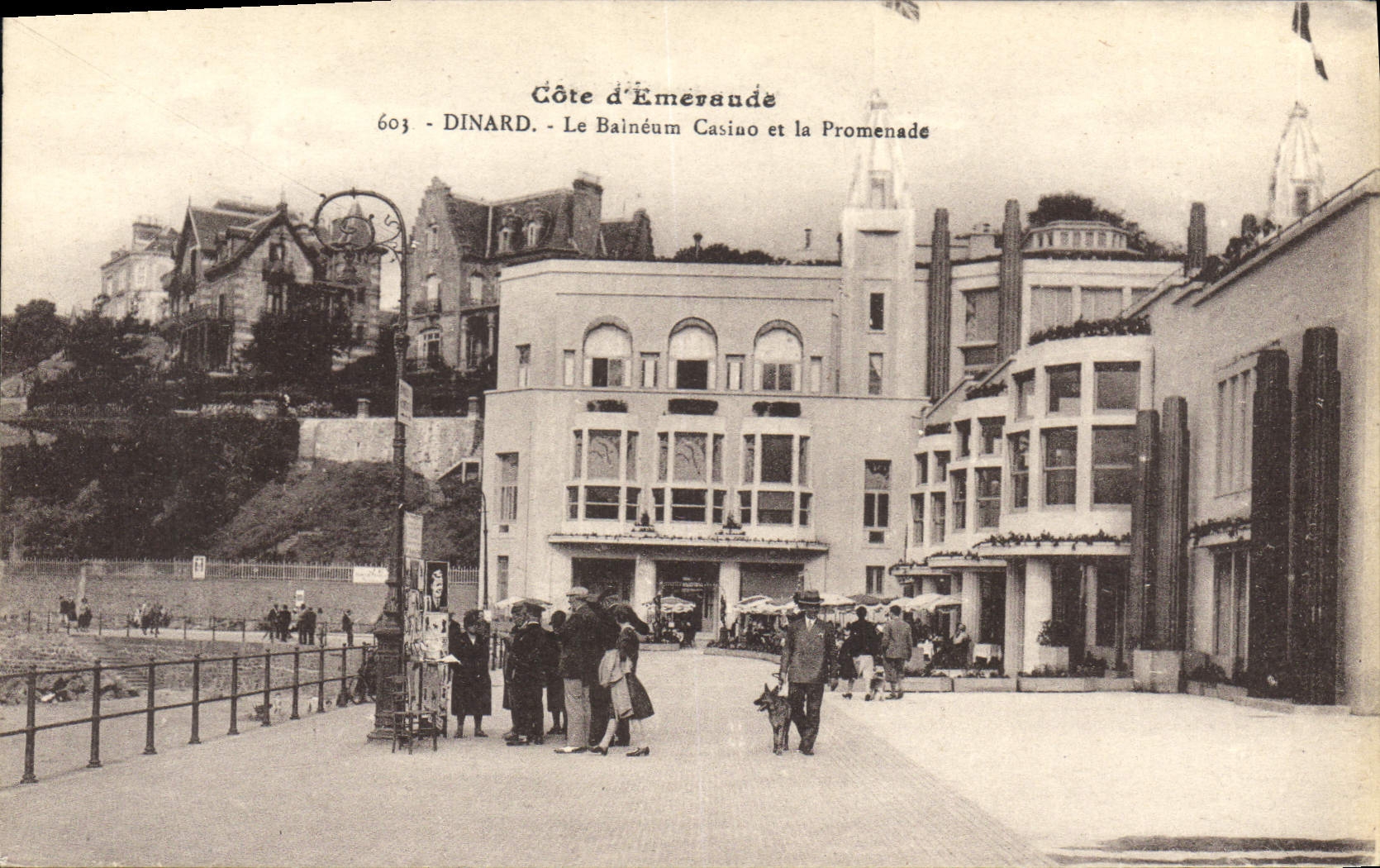 CPA Cote d'Emeraude Dinard Le Baineum Casino et la Promenade