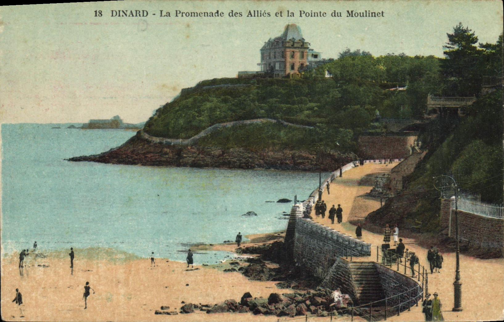 CPA Dinard La Promenade des Allies et la Pointe du Moulinet 