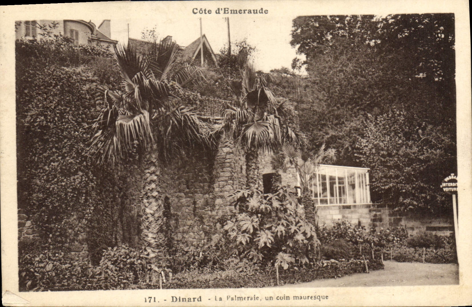 CPA Cote d'Emeraude Dinard La Palmeraie un coin mauresque 