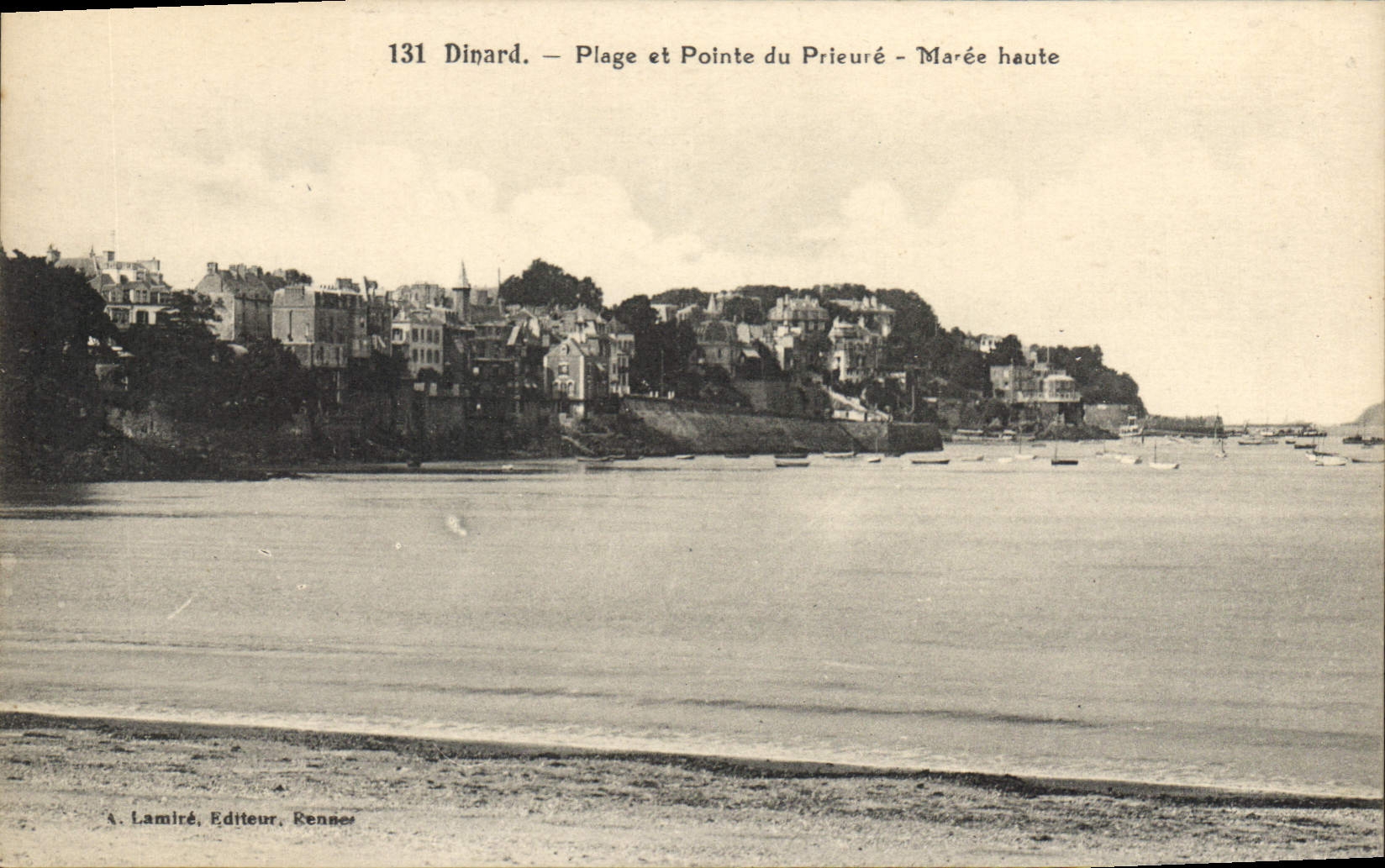CPA Dinard Plage et Pointe du Prieure Maree haute