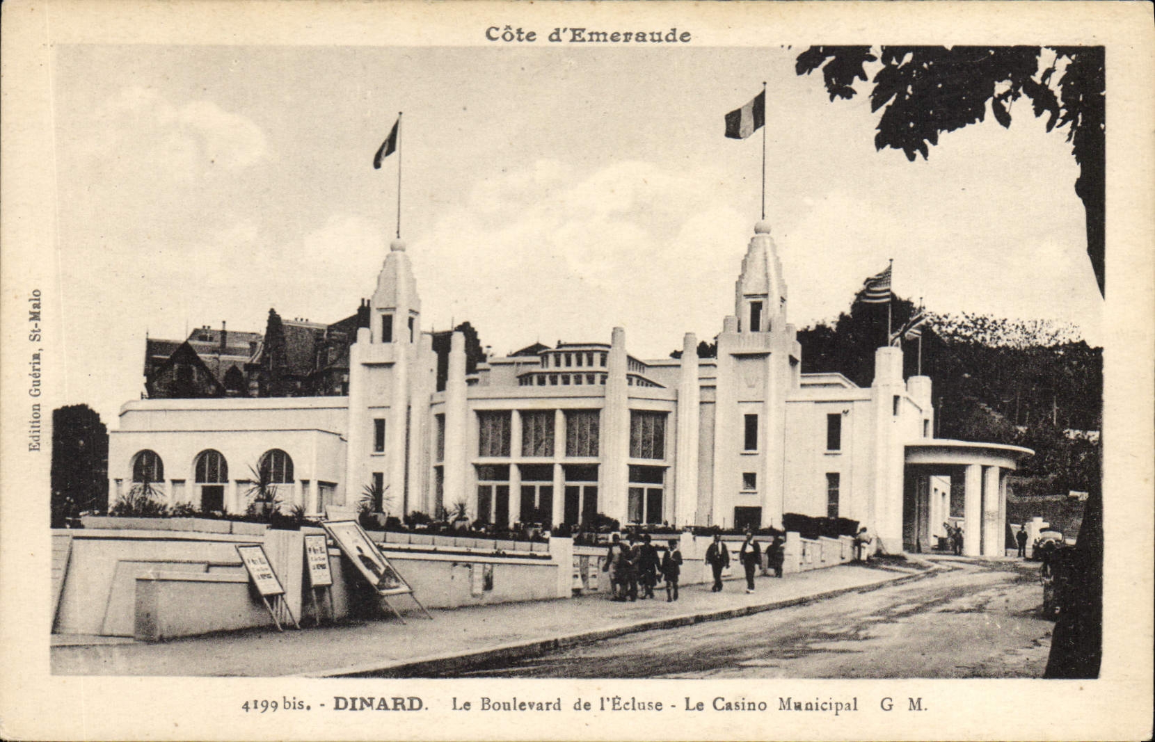 CPA Dinard Le Boulevard de l'Ecluse Le Casino Municipal