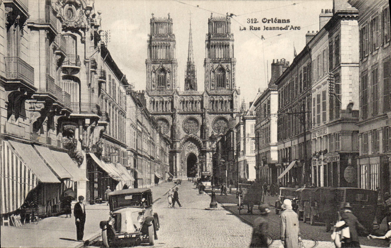 CPA Orleans La Rue Jeanne d'Arc Automobile