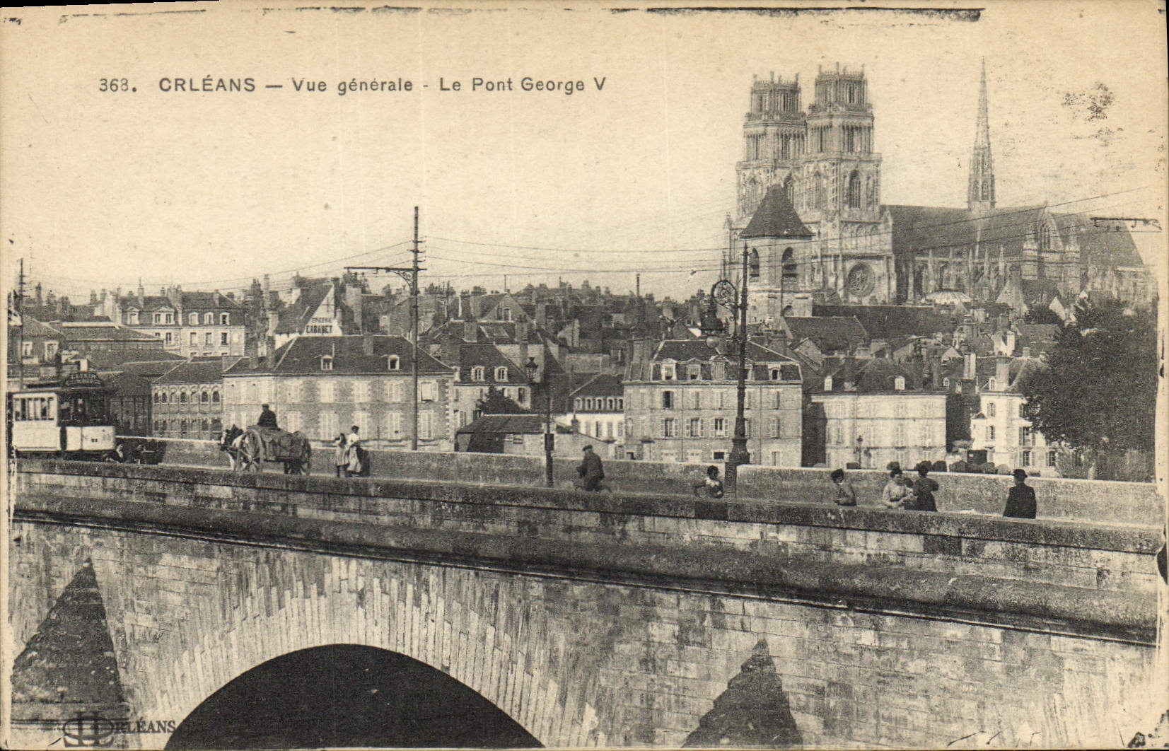 CPA Orleans Vue generale Le Pont George V 