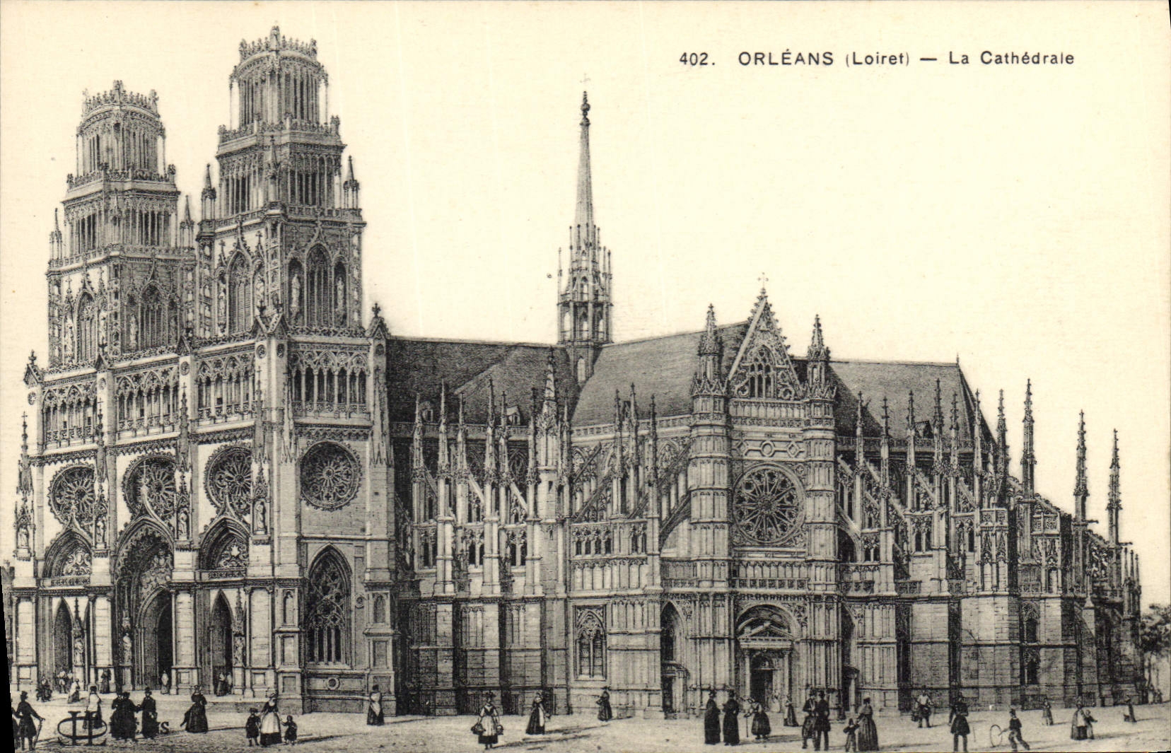 CPA Orleans Loiret La Cathedrale 