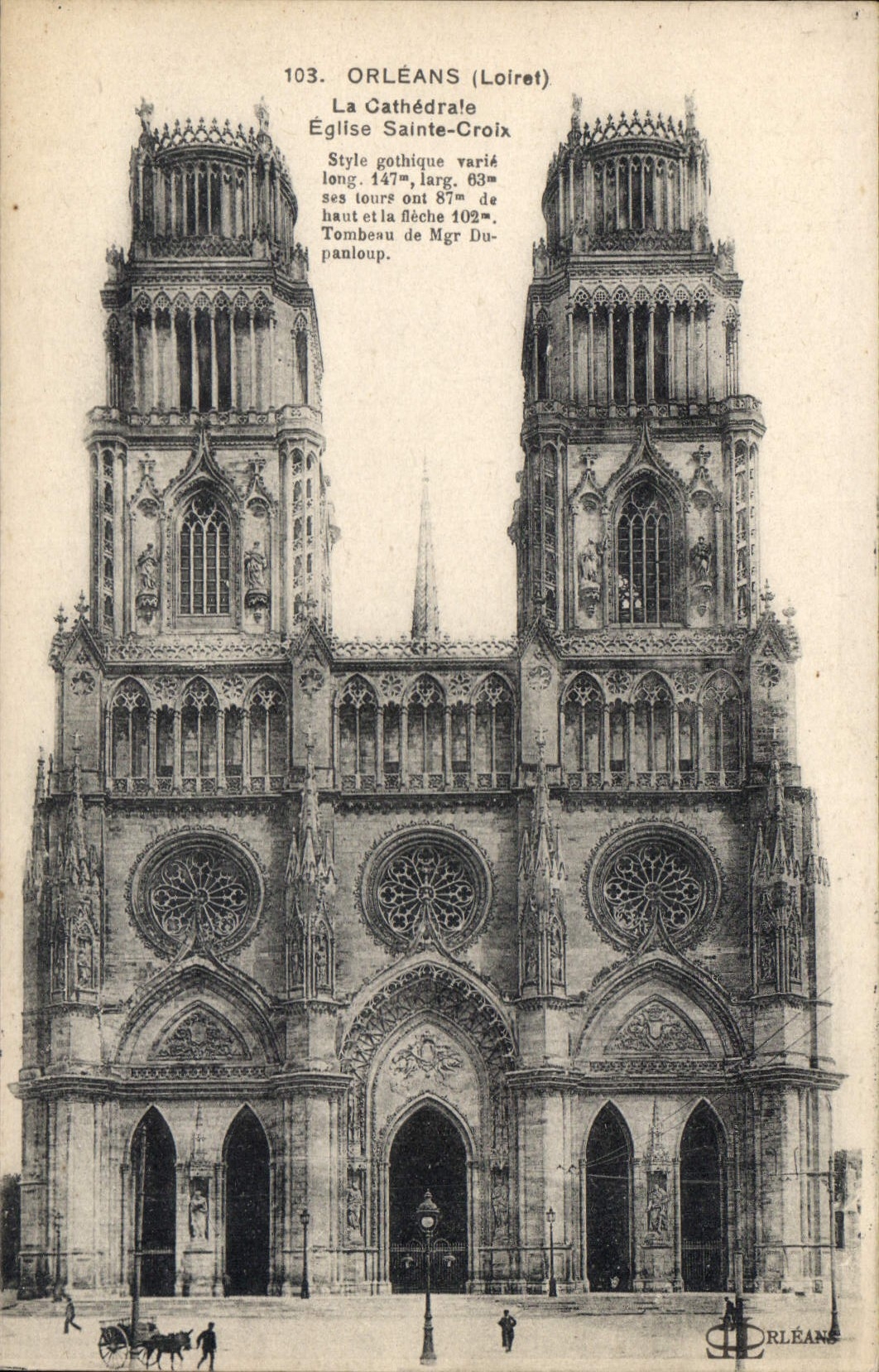 CPA Orleans Loiret La Cathedrale Eglise Ste Croix 